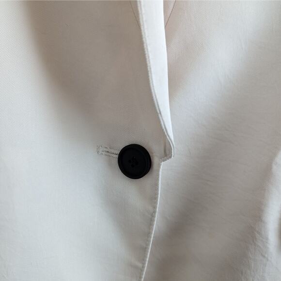 Smythe Blazer Ivory One-Button Long Jacket Women's Size 2 - Picture 6 of 12